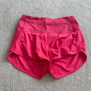 high rise 2.5 inch speed ups in the color lip gloss- size 4